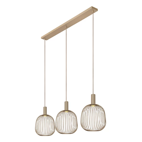 Lucide ESTEREL - Lámpara colgante - 3xGU10 (MR11) - Taupe | Essential - detalle 5